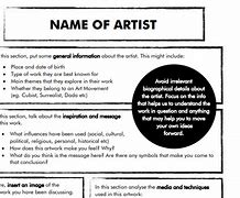 Image result for Artist Research Template