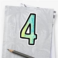 Image result for Number 4 Sticker