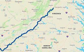 Image result for Blue Ridge Parkway Highlighted Route Map