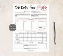 Image result for Cake Order Form Design