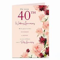 Image result for 40th Anniversary Greeting Cards