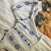 Image result for Embroidered White Dress Peasant