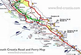 Image result for Croatia Ferry Map