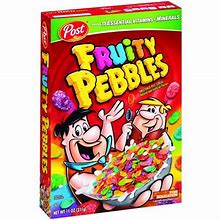 Image result for Fruity Pebbles Cereal with Milk Aesthetic