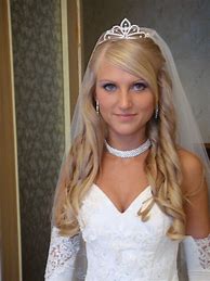 Image result for Long Hair Bride Hairstyles with Tiara