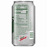 Image result for Mountain Dew Nutrition Facts Label