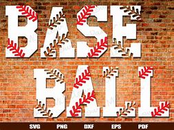 Image result for Free SVG Baseball Font