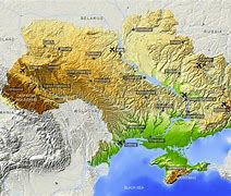 Image result for Geographical Map of Ukraine