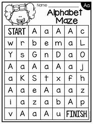 Image result for Preschool Worksheets Alphabet Maze