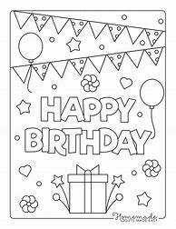 Image result for Birthday Colouring Pages