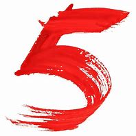 Image result for White Red Number 5