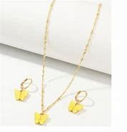 Image result for Butterfly Earrings and Necklace Set