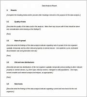 Image result for Data Analysis Report Template