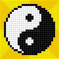 Image result for Yin Yang Pixel Art