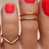 Image result for gold toe rings set