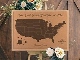 Image result for Wedding Guest Book Map