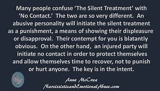 Image result for Narcissistic Silent Treatment