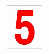 Image result for Red Number 5 Sticker