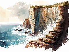 Image result for Cliff Painting Black