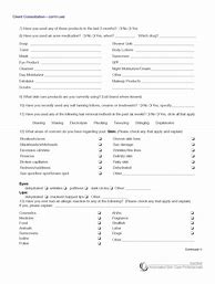 Image result for Esthetician Consultation Form