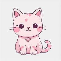 Image result for Cute Pink Cartoon Cat