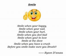 Image result for Poem Called Smile