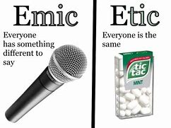 Image result for Emic or Etic