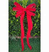 Image result for Big Wreath White Lights Red Velvet Bow