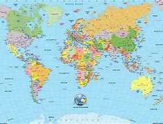 Image result for World Map A4 Printable