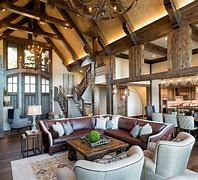 Image result for Farmhouse Living Room with Leather Sofa