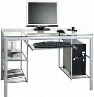 Image result for Clear Glass Computer Desk