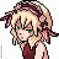 Image result for Anime Girl Pixel Art Templates