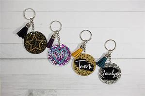 Image result for Glitter Acrylic Keychain Sayings