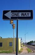 Image result for One Way Street Sign