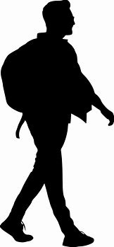 Image result for People Walking Silhouette Png