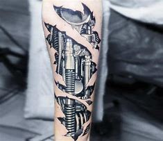 Image result for Mechanical Chest Tattoo