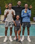 Image result for LeBron James with Kids