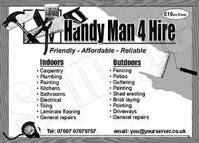 Image result for General Handyman Business Card