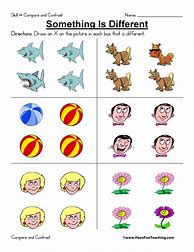 Image result for Compare and Contrast Pictures Worksheets