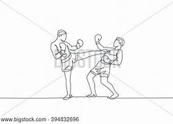 Image result for Kickboxing Line Drawing