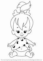 Image result for How to Draw Pebbles Flintstone