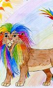 Image result for Rainbow Lion Art