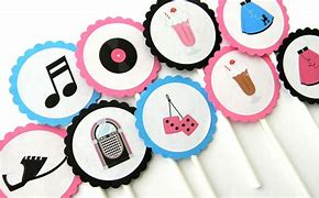 Image result for 50th Class Reunion Cupcake Toppers