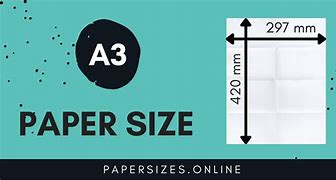 Image result for A3 Paper Size in mm