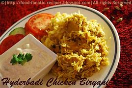 Image result for Hyderabadi Chicken Biryani Abcdef