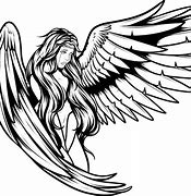 Image result for Female Angel Line Art