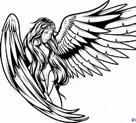 Image result for Female Angel Line Art