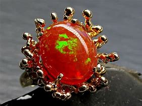 Image result for Fire Opal Gold Ring