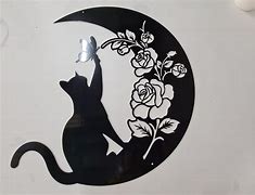 Image result for Cat Moon Wall Art