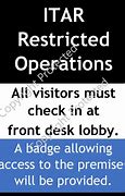 Image result for Printable ITAR Signs